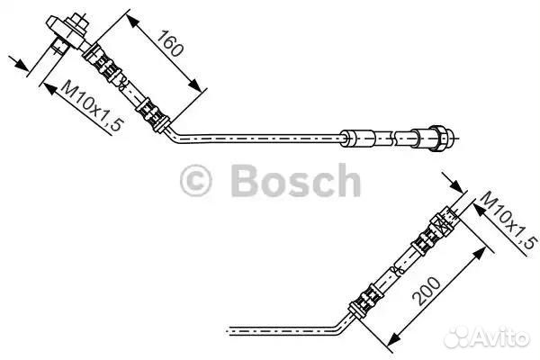 1987476054 Шланг тормозной задний левый