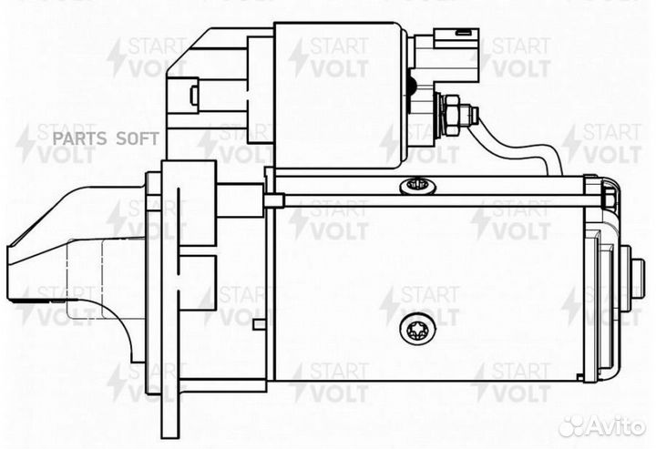 Startvolt LST0595 Стартер для а/м Chevrolet Captiva C140 (10) /Opel Antara (10) 2.2D 1,8кВт (LSt 059