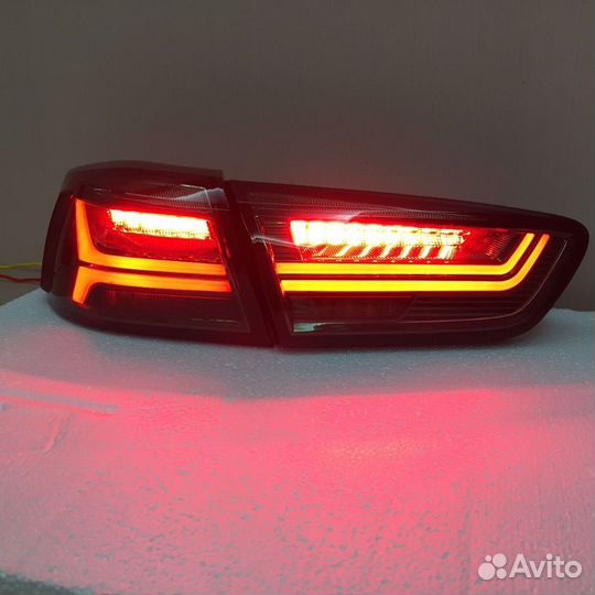 Lancer X Тюнинг Стоп сигналы стиль Audi Q2SX5