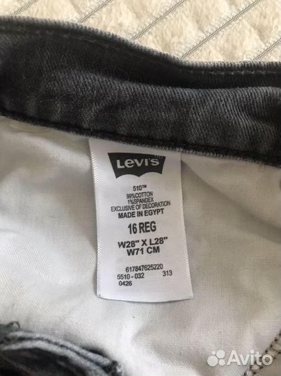 Джинсы levis на мальчика 13- 14 лет