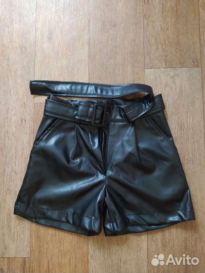 Шорты кожаные новые