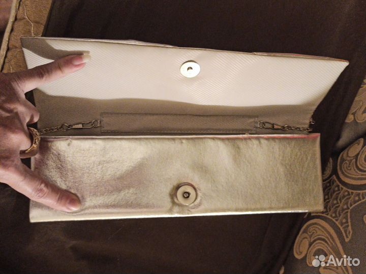 Сумка вечерняя серебро