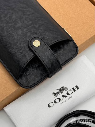 Сумка чехол для телефона Coach *Люкс