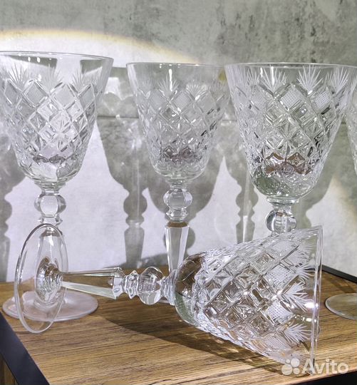 Хрустальные фужеры гусь хрустальный СССР