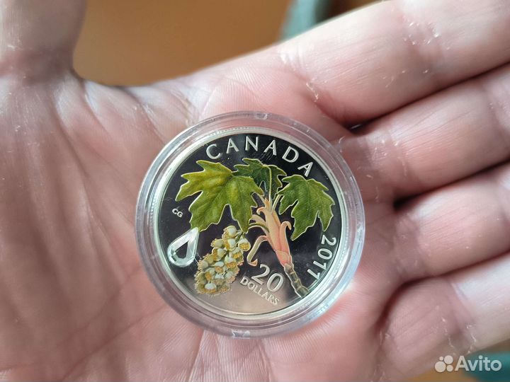 Монета 20 долларов 2011 Кленовый лист