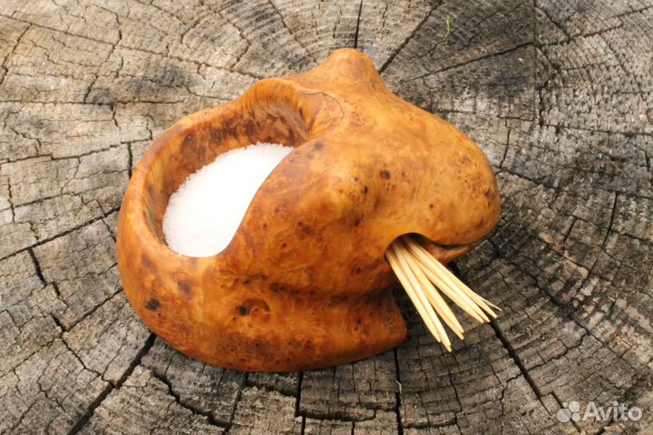 Солонка из капа березы