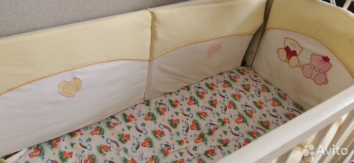 Бортики в кроватку +плед