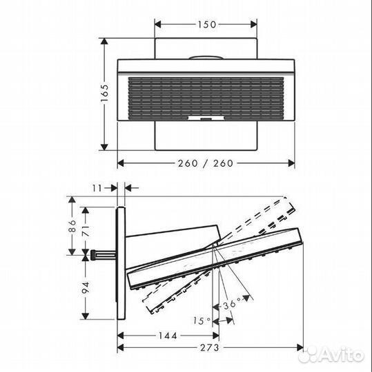 Верхний душ Hansgrohe 24350670