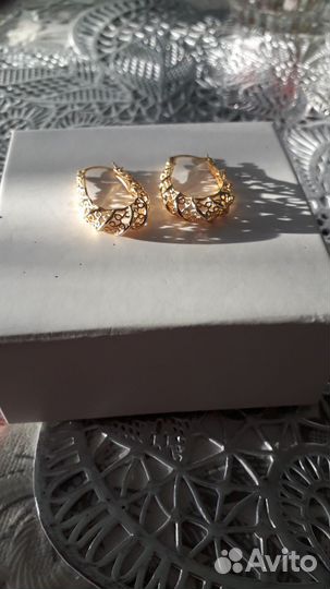 Позолоченные серьги