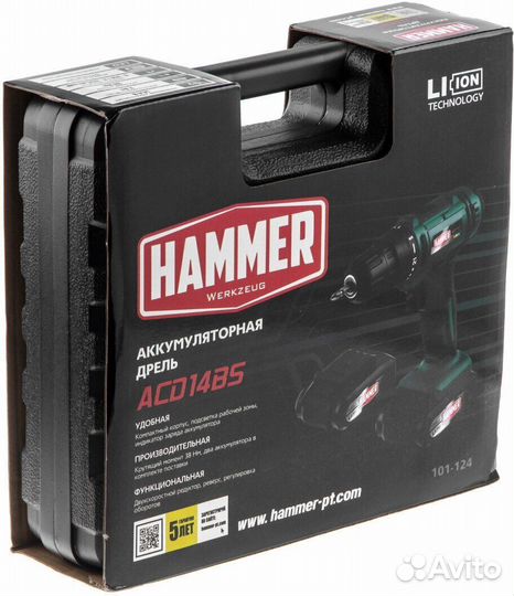 Дрель-шуруповерт Hammer Flex ACD14BS