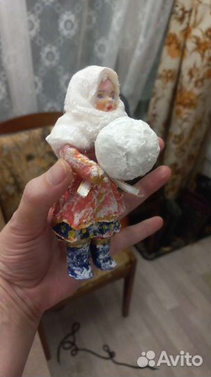 Ватные елочные игрушки
