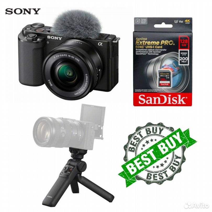 Sony ZV-E10 Premium Vlogger Kit Новый