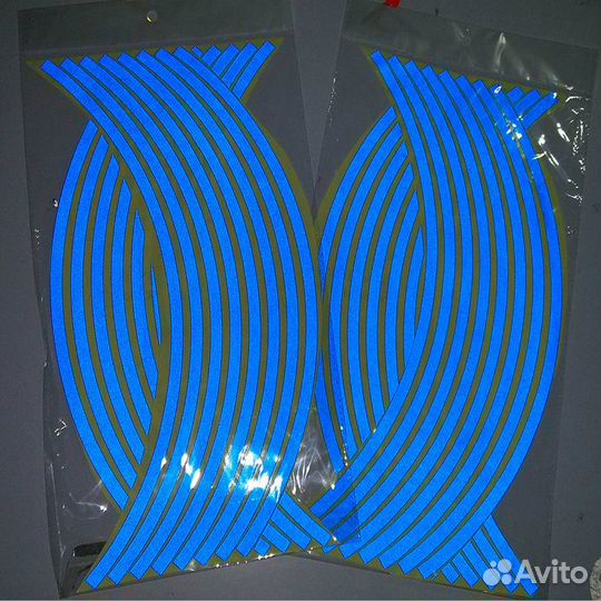 Наклейки на обод колеса (светоотражающие, набор в