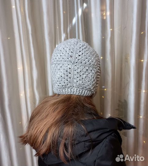 Чепчик вязаный женский Кроше