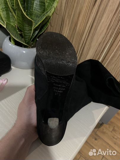 Сапоги Италия 37,5 натуральная замша