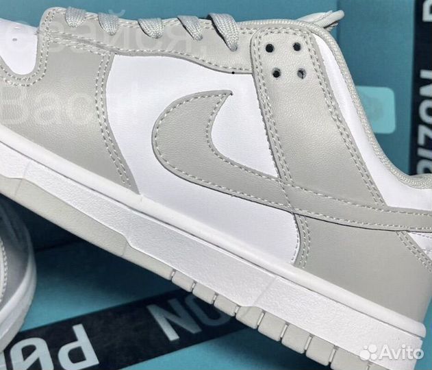 Кроссовки nike dunk low grey fog