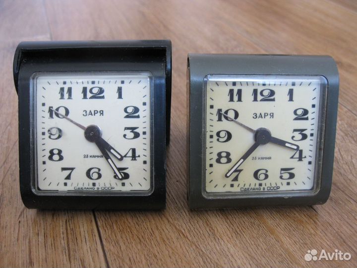 Будильники дорожные Заря