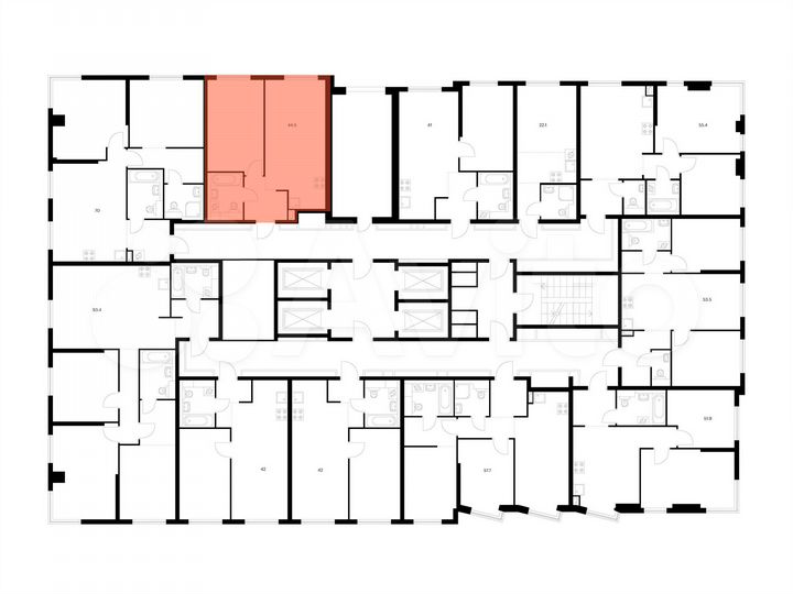 1-к. квартира, 44,5 м², 6/32 эт.