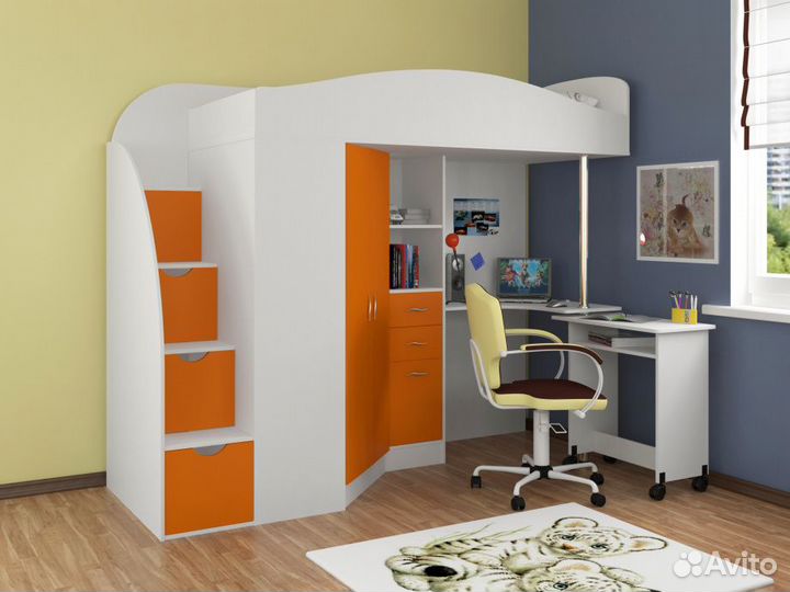 Кровать-чердак Теремок Гранд