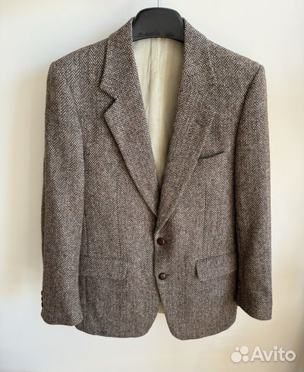 Пиджак теплый в елочку Harris Tweed