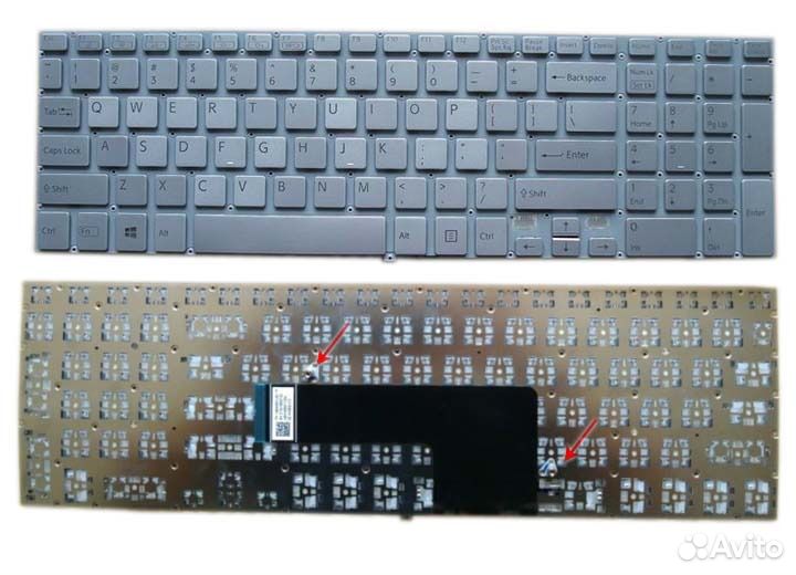 Клавиатура для Sony FIT 15 SVF15 series, чёрная