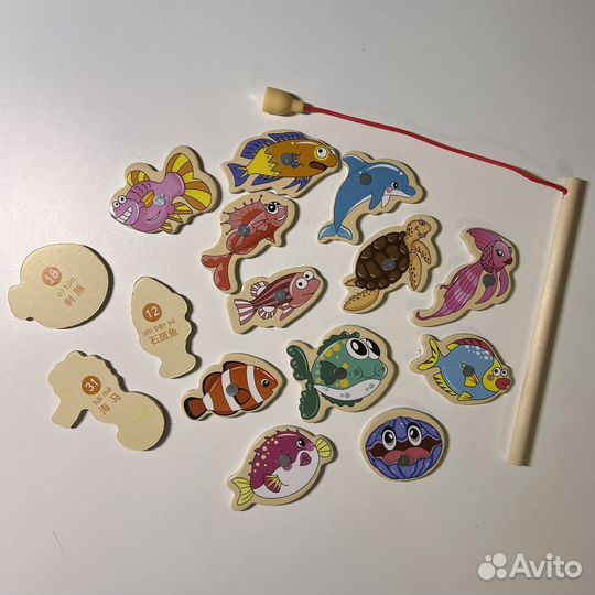 Детские развивающие игры Рыбалка магнитная