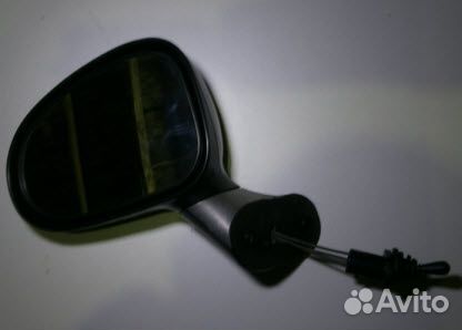 Matiz 01 Зеркало левое механическое с тросиками черного цвета (Китай)