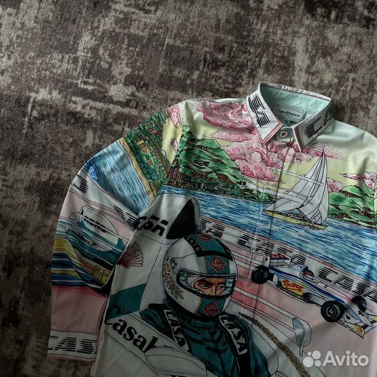 Рубашка casablanca Silk Art of Racing Shirt