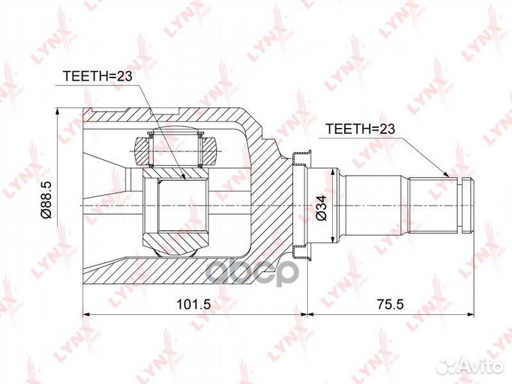 ШРУС toyota corolla/caldina -06 внутр. CI3719