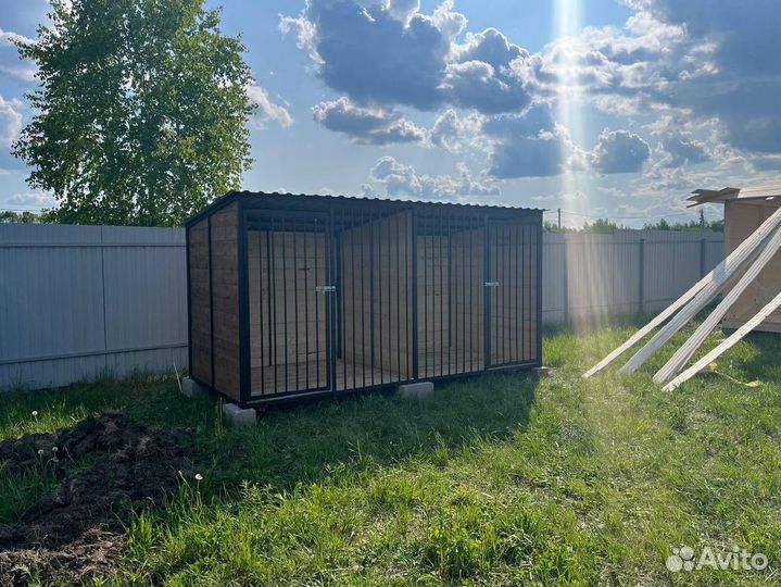Вольер для собак с установкой