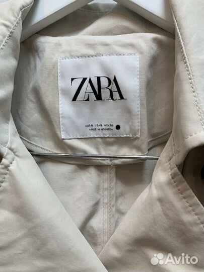 Zara тренч женский оверсайз размер s