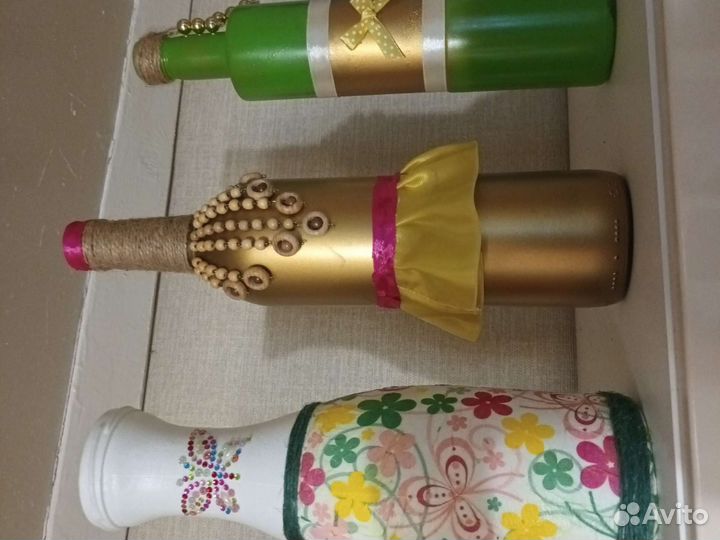 Бутылки для декора