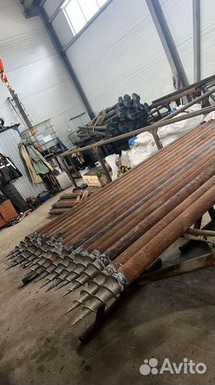 Винтовые сваи с монтажом