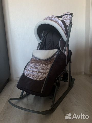 Санки коляска с колесами