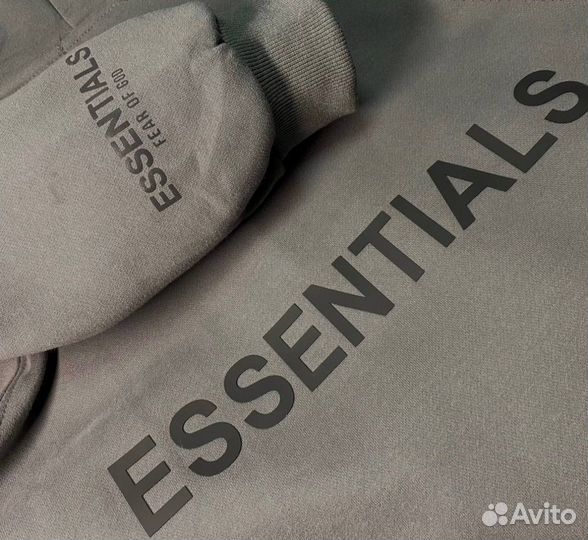 Зип-худи Essentials fear of God Серая