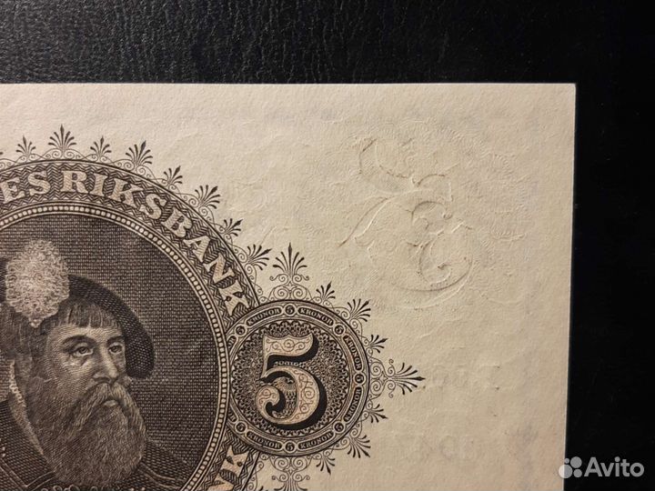 Банкнота Швеции. 5 крон 1947 год/XF