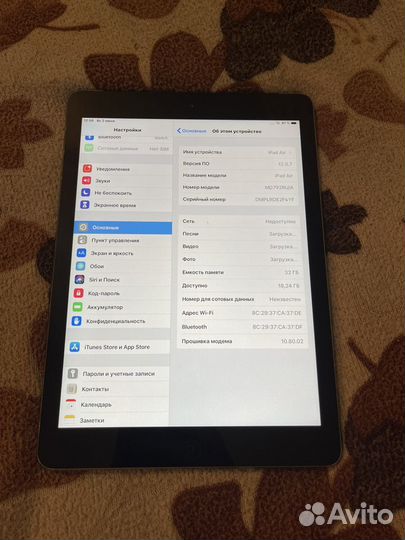 iPad Air A1475 сим вайфай