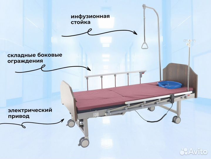 Медицинская кровать для ухода за больными