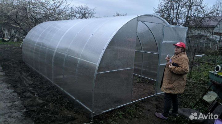 Теплица усиленная 6м поликарбонат,рассрочка,кредит