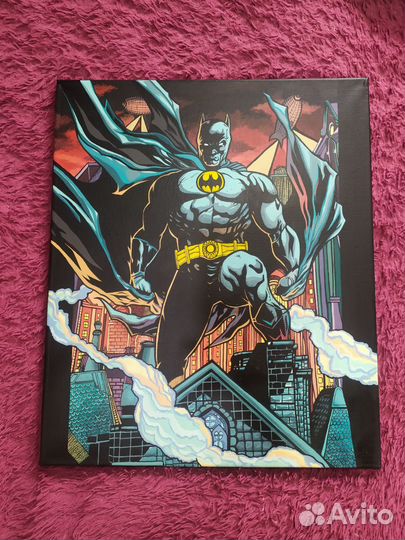 Картина ручной работы Бэтмен на холсте 55х46 см
