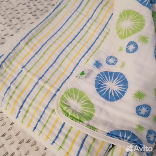 Плед одеяло муслиновый.120*120 Happy Baby