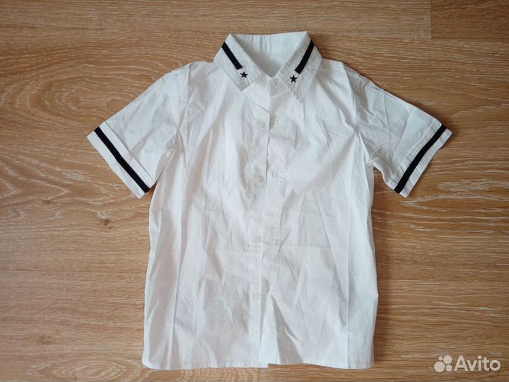 Рубашка новая белая, р. 110-116