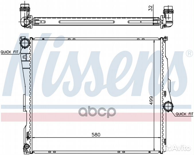 Радиатор Х 3 /60803A 17113400013 60803A Nissens