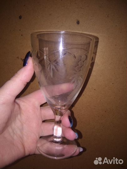 Фужер Богемия, виноград, стопки СССР 50-60 г