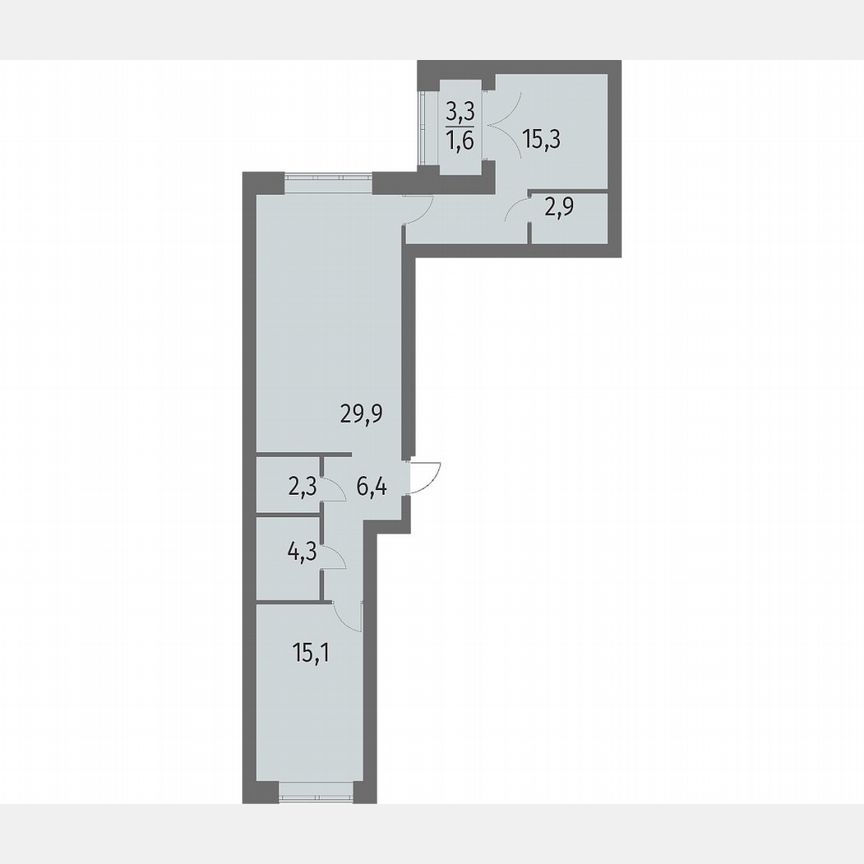 2-к. квартира, 83,1 м², 10/13 эт.