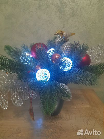 Новогодняя композиция на стол