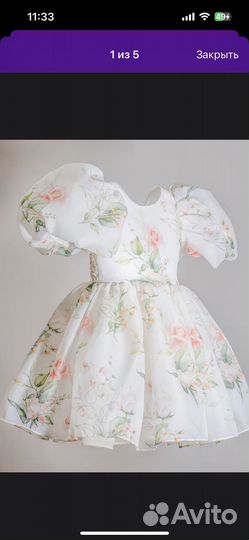 Платье для девочки 92