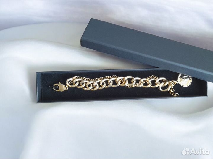 Браслет цепь Lisa Smith золотистый с монетой