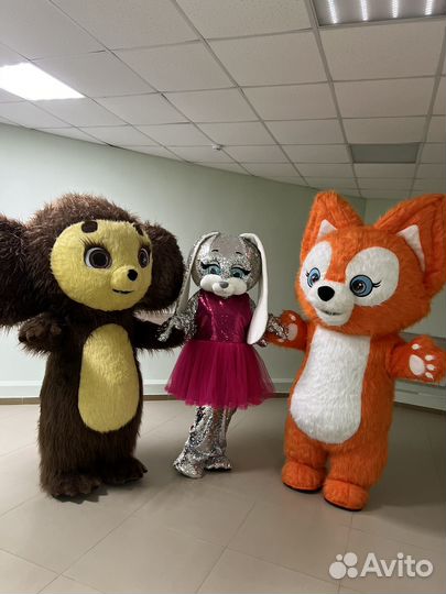 Чебурашка,Мишка,Зайка