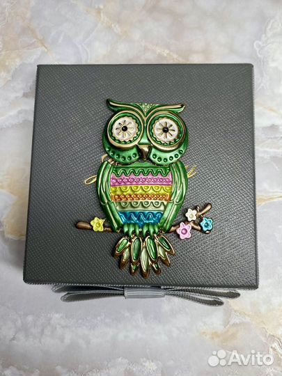 Гибкая брошь Сова на магните